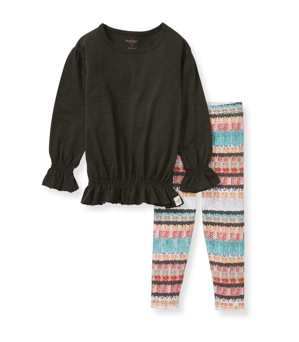 Woven Stripe Organic Cotton Toddler Set