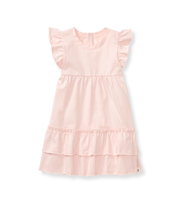 Organic Ruffle Baby Girl Pink Dress