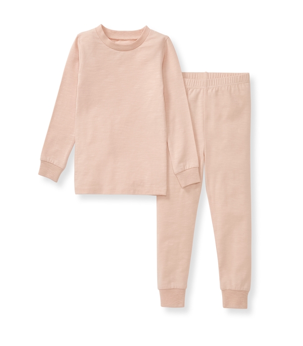 Honeysoft™ Waffle Thermal Toddler Girl Pajamas - Apple Blossom