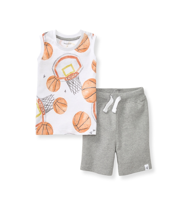 Basketball Organic Tank Top & Shorts Set