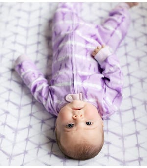 Printed Tie Dye Footless Sleep & Play Organic Baby Girl
