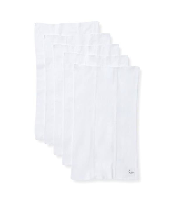 Bee Essentials Solid Organic Burp Cloths 5 Pack