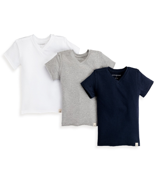 V-Neck Organic Baby Tees Set of 3 front 