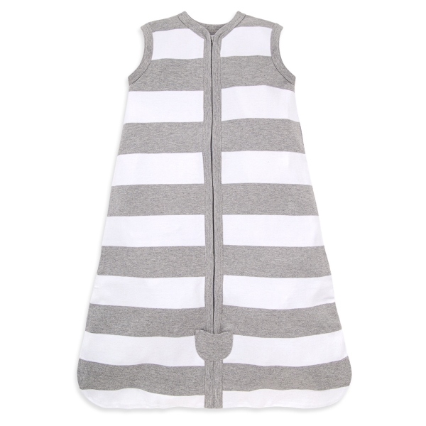 Rugby Stripe Organic Beekeeper™ Wearable Baby Blanket - Grey