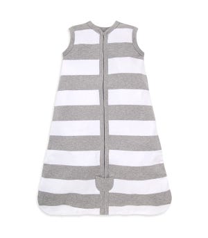Rugby Stripe Organic Beekeeper™ Wearable Baby Blanket - Grey