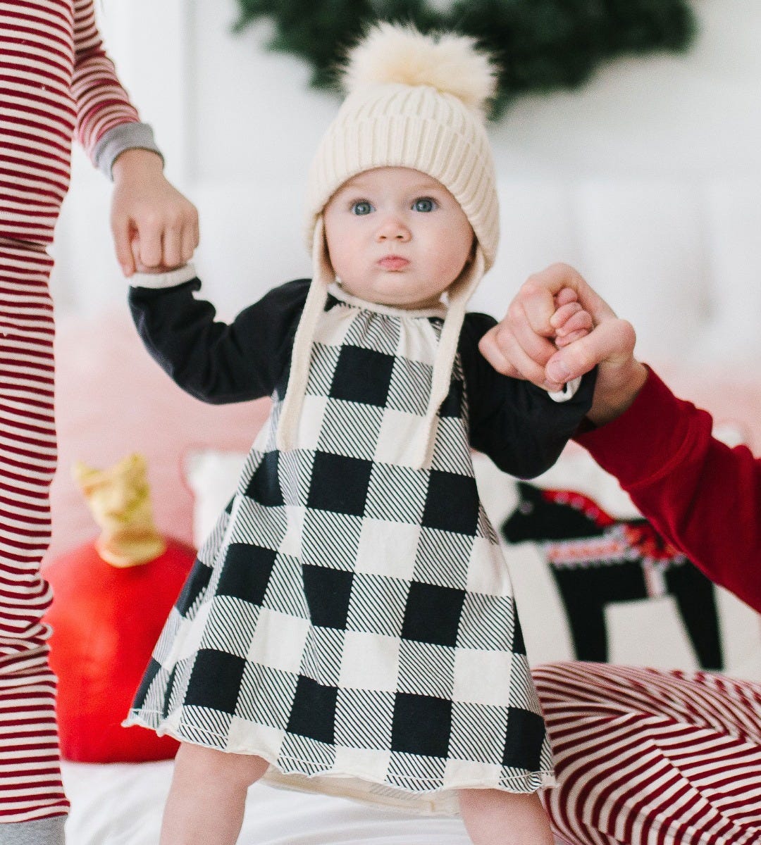 baby girl buffalo plaid dress