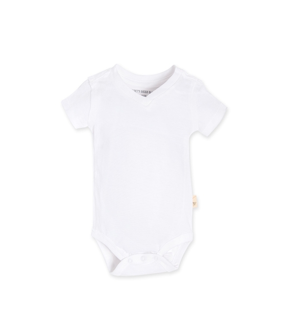 Organic Cotton Short Sleeve V Neck Bodysuit