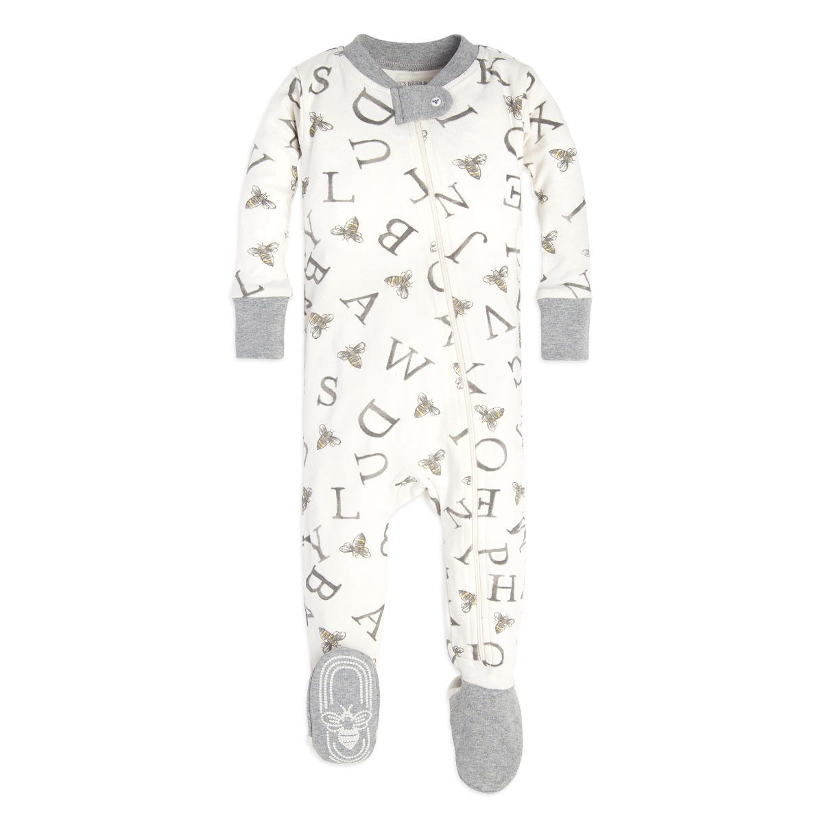 Newborn Baby Boy Girls Organic Cotton Outfits Zip Up Long Sleeve Footless Pajamas Solid Jumpsuit Onesie Sleeper 0-24M