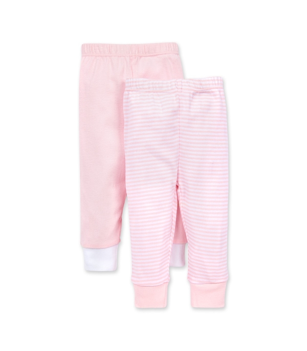 Organic Baby Basics Footless Pants 2 Pack Blossom 