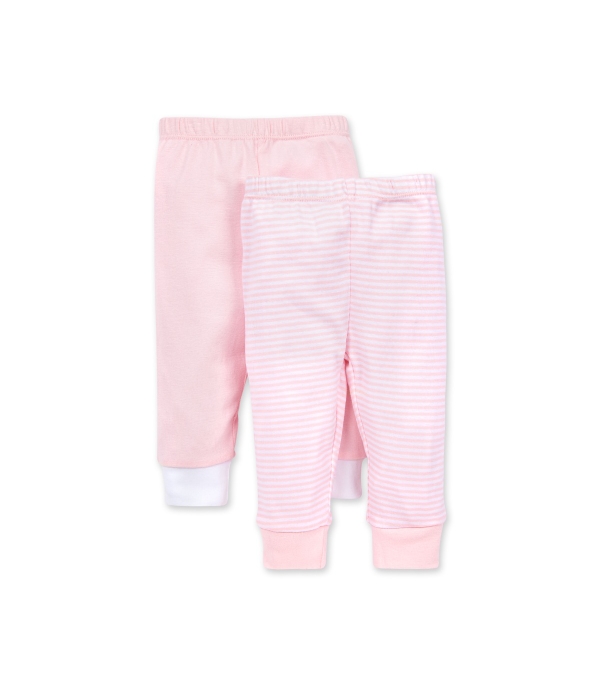Organic Baby Basics Footless Pants 2 Pack Blossom 