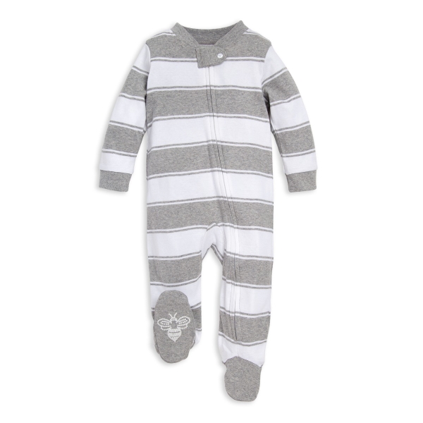 Rugby Stripe Organic Cotton Loose Fit Footed Sleep & Play