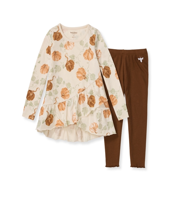Lovely Pumpkins Organic Girl Shirt and Pants Set
