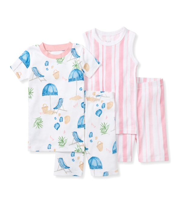 Santorini Beach Organic Cotton Kids Pajamas 2 Pack