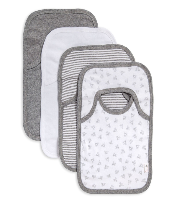 Bee Essentials Organic Baby Bibs 4 Pack