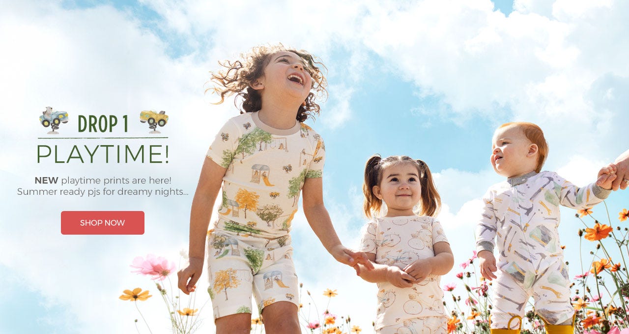 Burt's Bees Baby: New playtime prints are here! Summer ready pjs for dreamy nights! SHOP NOW