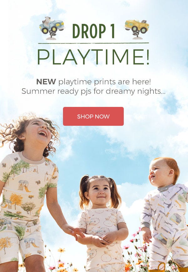 Burt's Bees Baby: New playtime prints are here! Summer ready pjs for dreamy nights! SHOP NOW