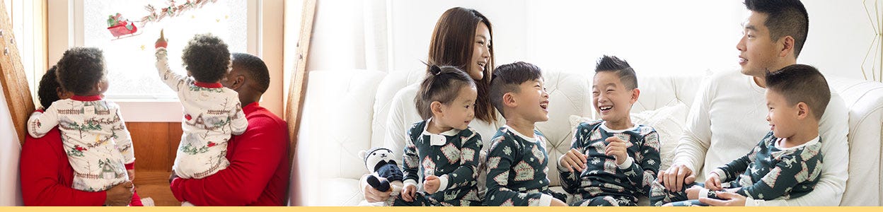 Burt's Bees Baby organic cotton soft Christmas pajamas for the whole family