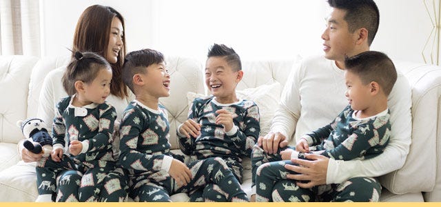 Burt's Bees Baby organic cotton soft Christmas pajamas for the whole family