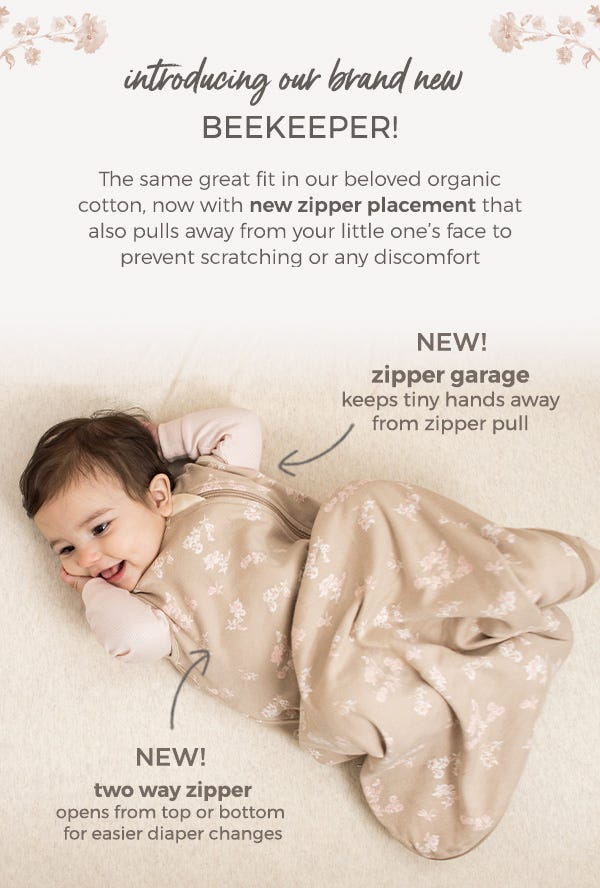 Burt's Bees Baby New Beekeeper Wearable Blanket Essentials Collection